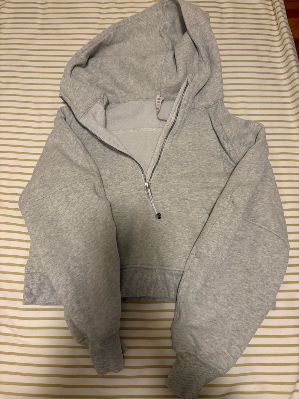 lululemon athletica Light Gray Full-Zip Hoodie